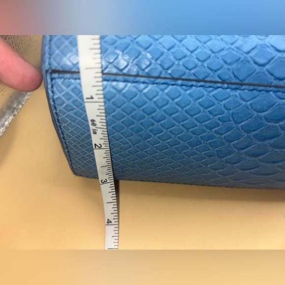 NWT MICHAEL KORS KELLEN SKY BLUE EMBOSSED Medium SATCHEL LEATHER MSRP $328 - Picture 14 of 14